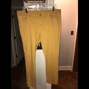 The Limited gold skinny jeans